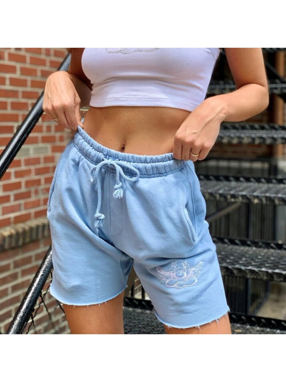 BOYS LIE CLASSIC V3 BABY BLUE SHORTS SZ SMALL